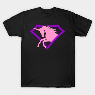 Unicorn jumps out of a triangular frame T-Shirt